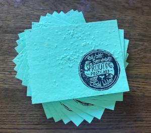 Edible, Sendable, Sprouting Post Card