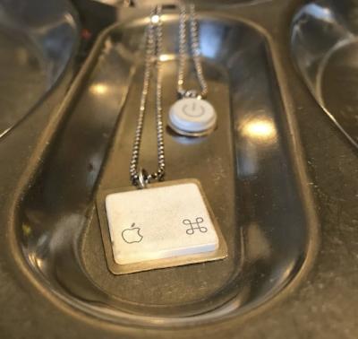 Apple Square Key Necklace