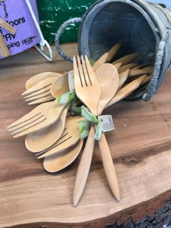 Fork & Spoon Wooden Set