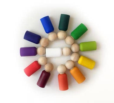 Rainbow Peg Dolls