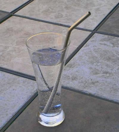 Stainless Steel Reusable Straws 10" BENT